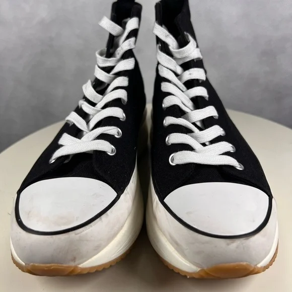 Madden Girl Winnona Platform Black and White Sneakers Size 7.5 - Picture 2 of 7